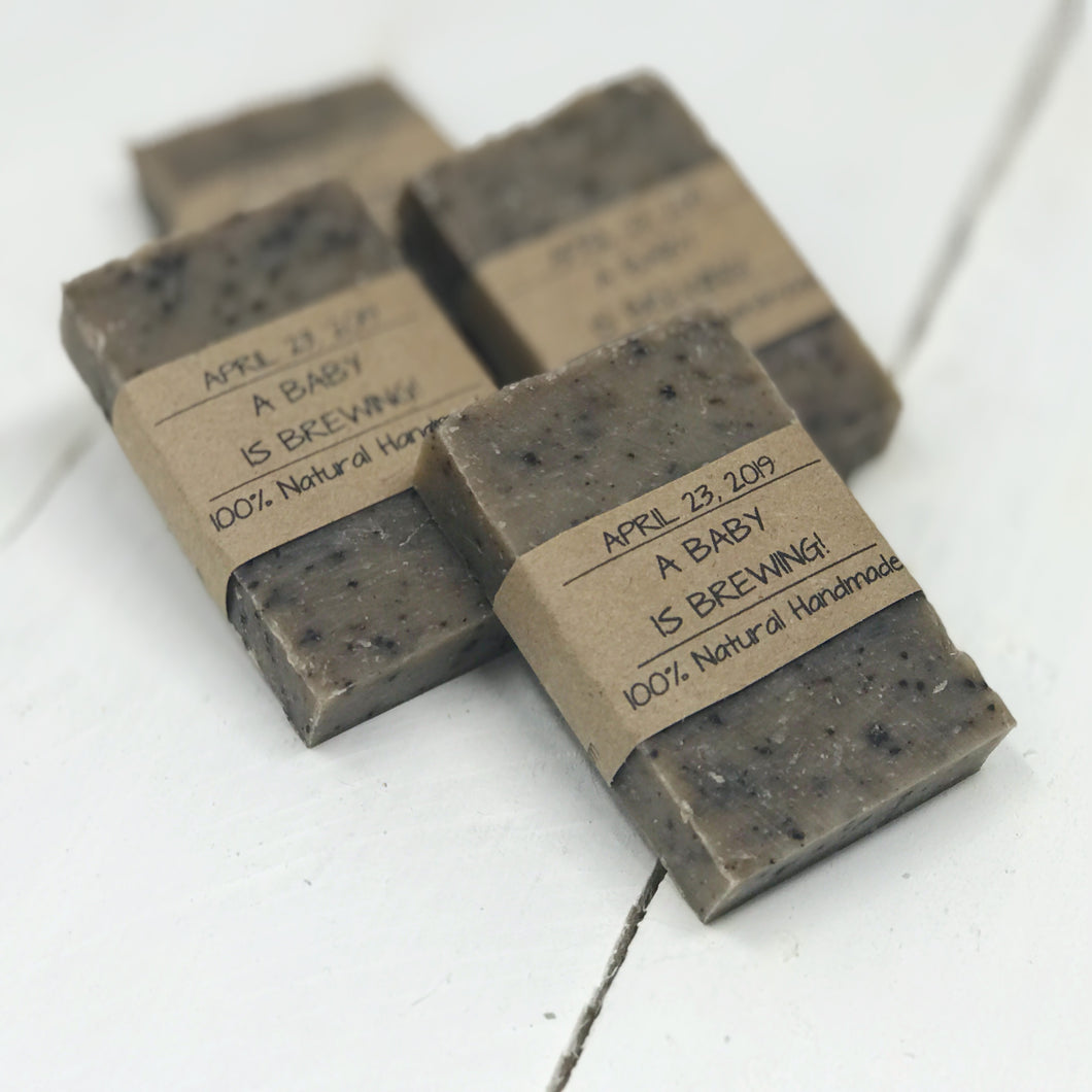 Baby Shower Soap Favors - Coffee Favors - Baby is Brewing - Home Brewed Soaps 