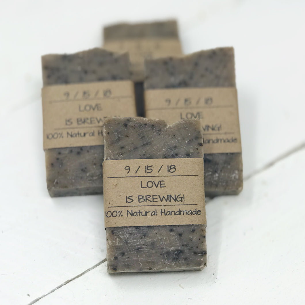 Coffee Wedding Favors - Coffee Soap - Love is Brewing - Home Brewed Soaps 